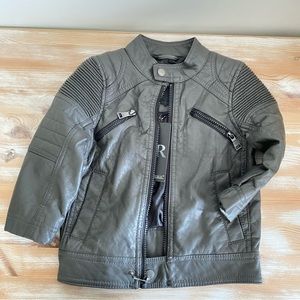 NWT toddler leather jacket